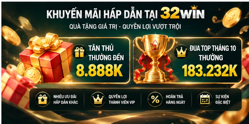 Khuyến mãi và quyền lợi thành viên 32WIN